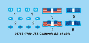 Trumpeter 05783 USS California BB-44 1941 1/700 – imagen 5