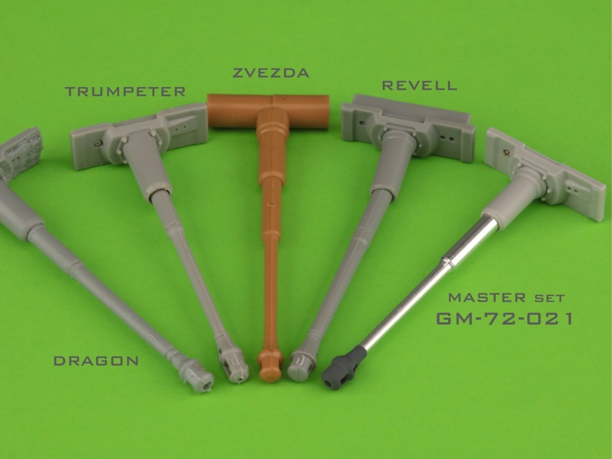 Master GM-72-022 PzKpfw VI Tiger I - MG-34 gun barrels &amp;amp; 88mm KwK36 L/56 with late muzzle break and final version gun mantlet 1/72 – Bild 5