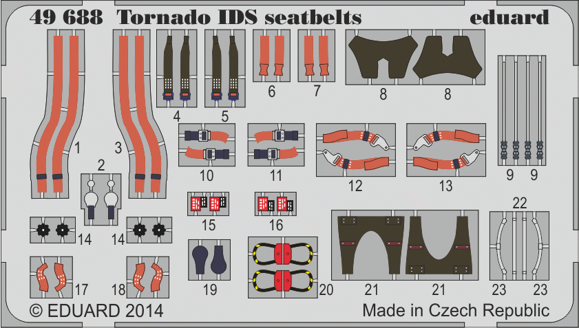 Ceintures de sécurité Eduard 49688 Tornado IDS 1/48 REVELL