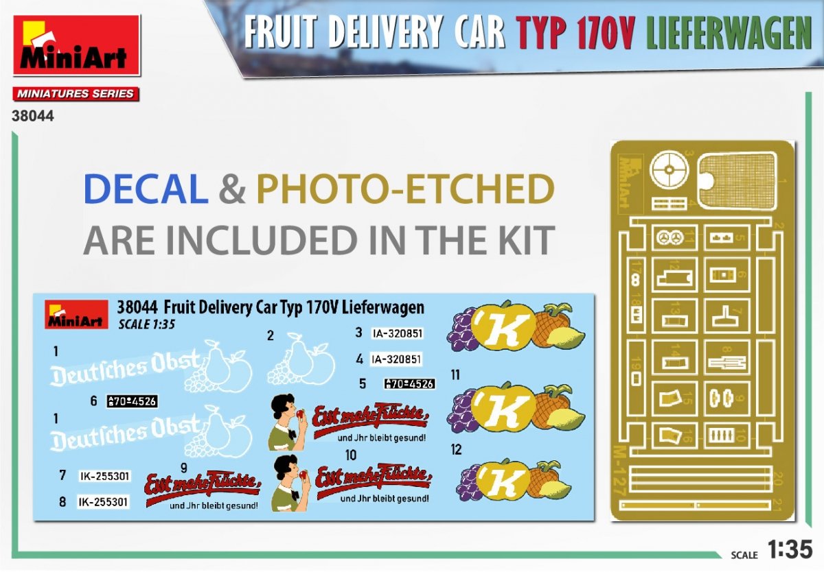 MiniArt 38044 FRUIT DELIVERY VAN TYP 170V LIEFERWAGEN 1/35 – Bild 2