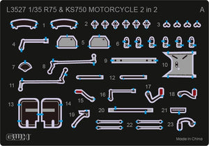 Great Wall Hobby L3527 WWII German Motorcycle R75 &amp;amp; KS750 2 in 2 1/35 – Bild 3