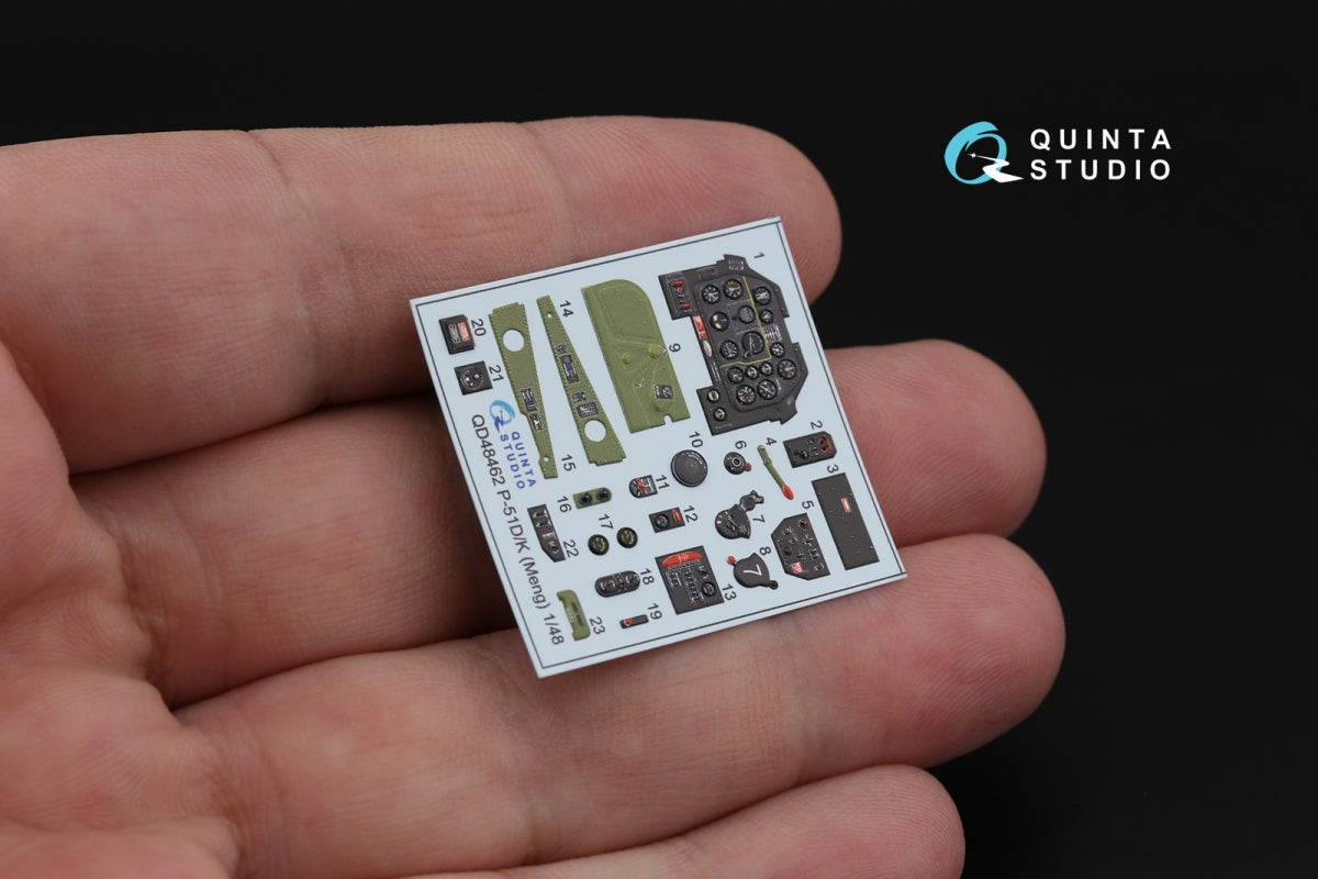 Quinta Studio QD48462 P-51D/K 3D-Printed coloured Interior on decal paper (Meng) 1/48 – immagine 7