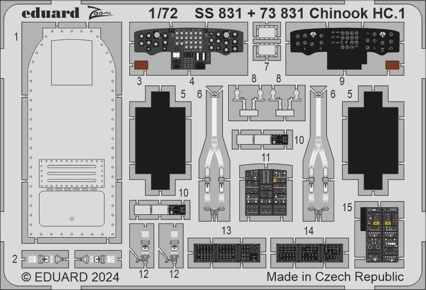 Eduard BIG72185 Chinook HC.1 detail set Airfix 1/72 – immagine 6