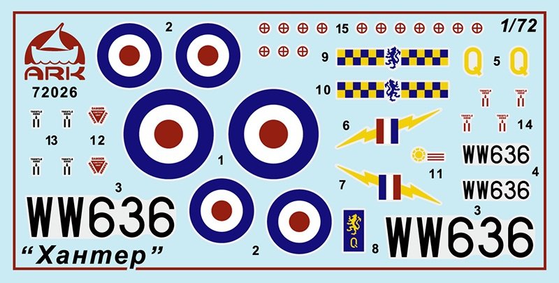 Ark Models 72026 Hawker &amp;quot;Hunter&amp;quot; F.1 British multirole fighter 1/72 – imagen 2