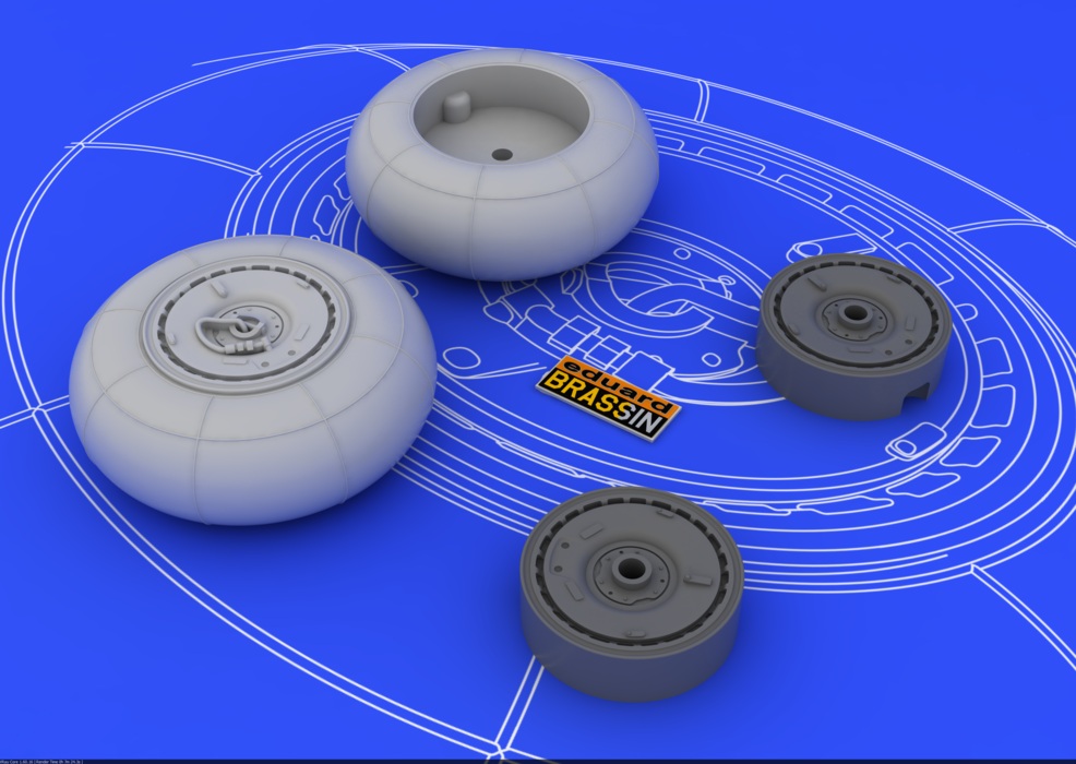 Eduard 648055 Bf 110 E/ F/G main undercarriage wheels 1/48 (EDUARD) – imagen 3