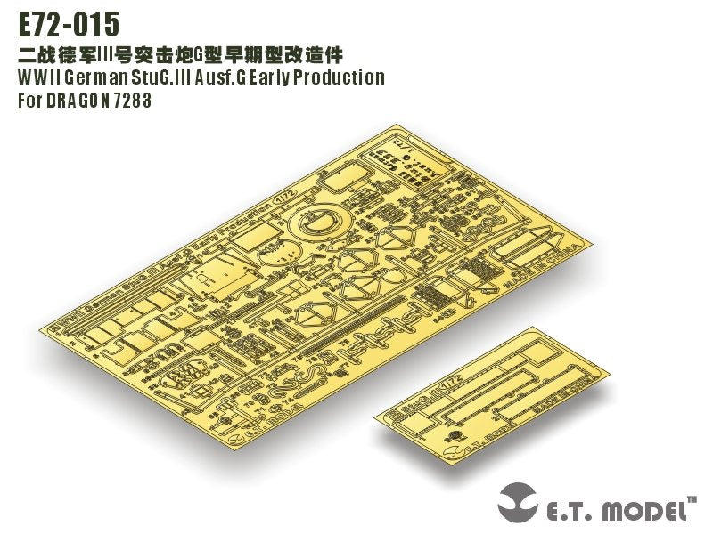 E.T. Model E72-015 WWII German StuG.III Ausf.G Early Production For DRAGON 7283 1/72 – imagen 10