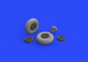 Eduard 632129 Spitfire Mk. IX wheels 4 spoke w/ smooth tire TAMIYA 1/32 – imagen 2