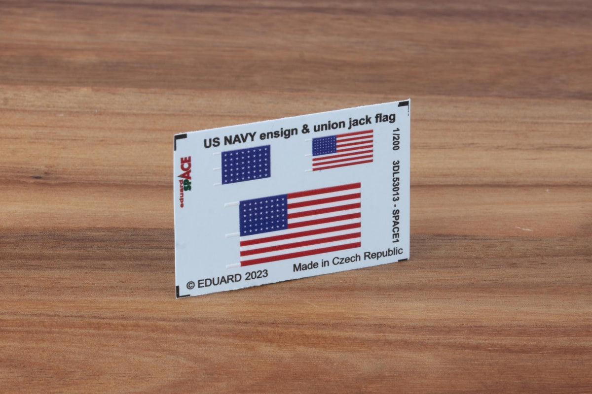 Eduard 3DL53013 Pavillon de l'US Navy et drapeau Union Jack SPACE 1/200