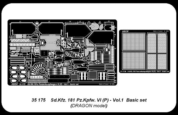 Aber 35175 Sdkfz.181 Pzkpfw.VI (P) vol.1 - Basic set 1/35 – zdjęcie 4