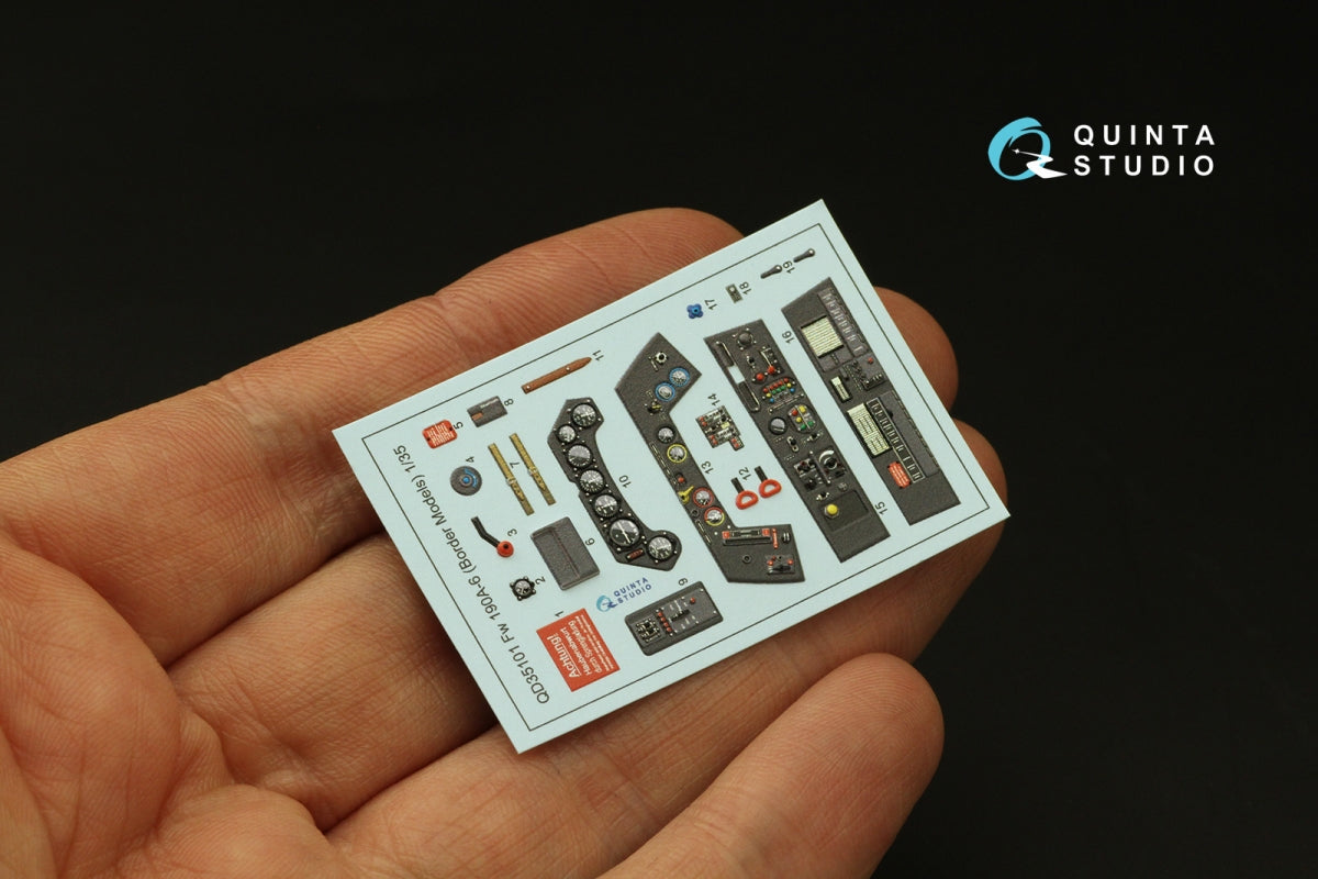Quinta Studio QD35101 FW 190A-6 3D-Printed &amp;amp; coloured Interior on decal paper (Border Model) 1/35 – imagen 5