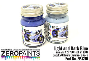 Zero Paints ZP-1210 Light and Dark Blue Yamaha YZF 750 Tech 21 Paint Set 2x30ml – imagen 2