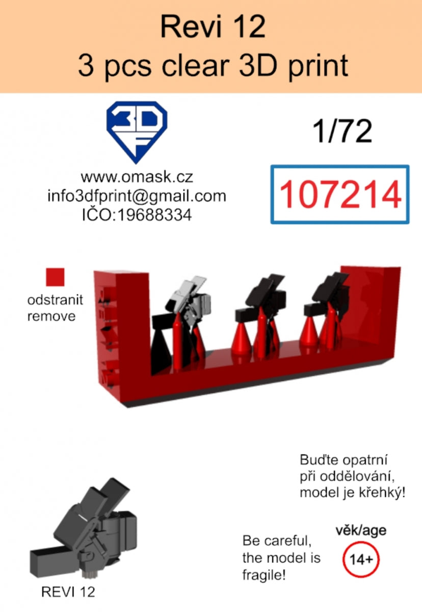 Omask 107214 Revi 12 clear 3D print (3 pcs) 1/72 – zdjęcie 2