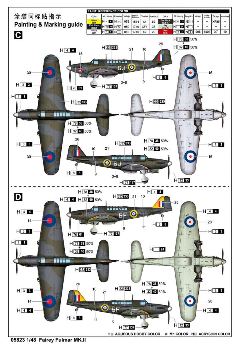 Trumpeter 05823 Fairey Fulmar Mk.II 1/48 – imagen 4