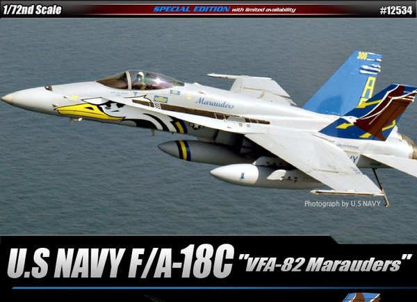 Maquette Academy 12534 F/A-18C USN VFA-82 Marauders 1/72
