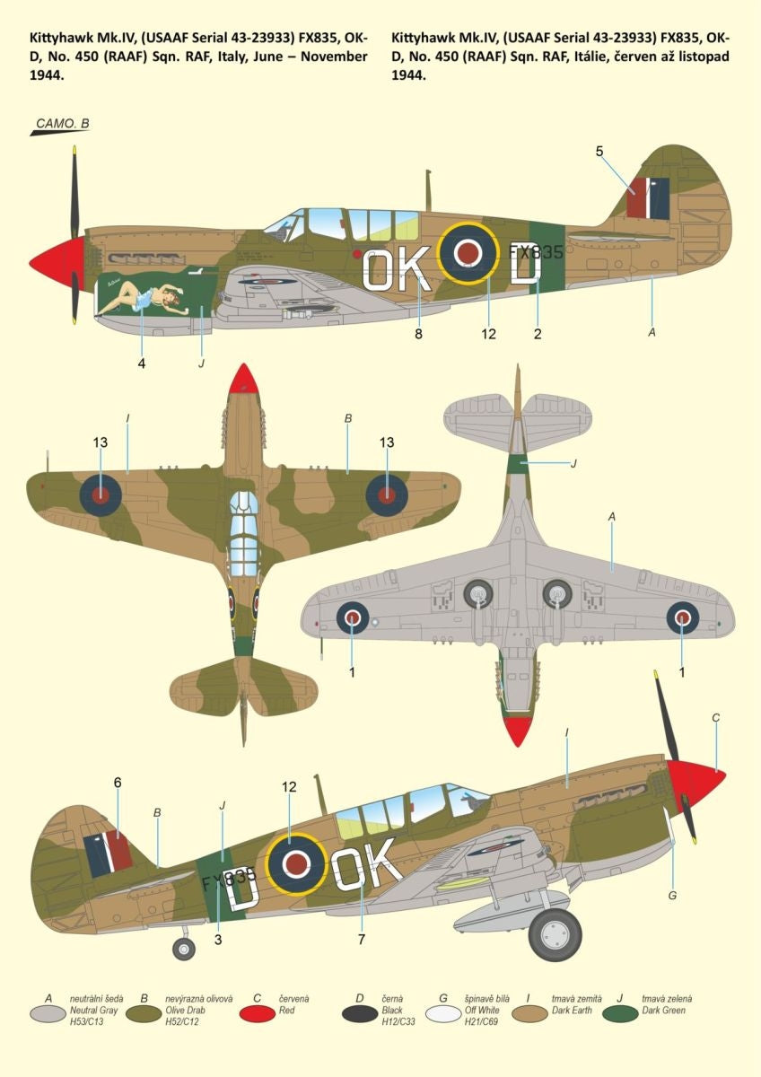 Special Hobby 72484 Kittyhawk Mk.IV &amp;#39;Over The Mediterranean and the Pacific&amp;#39; 1/72 – zdjęcie 6