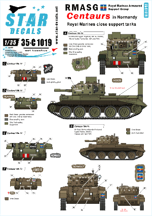 Star Decals 35-C1019 RMASG Centaurs 1/35