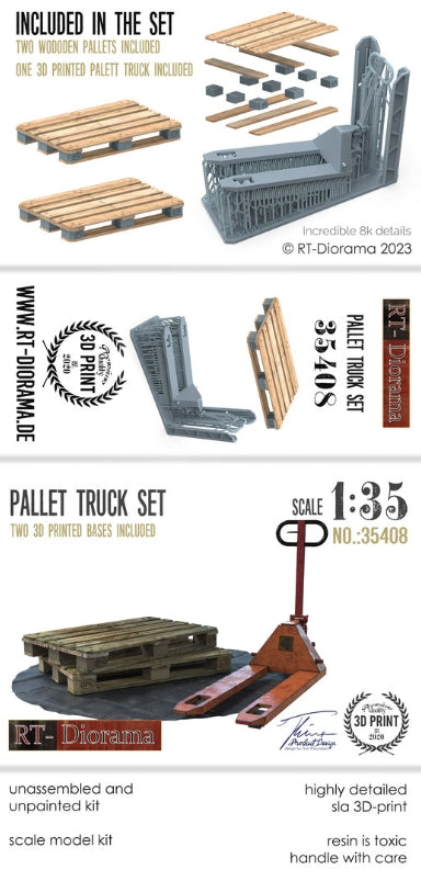 RT-Diorama 35408 Pallet Truck Set 1/35 – zdjęcie 2