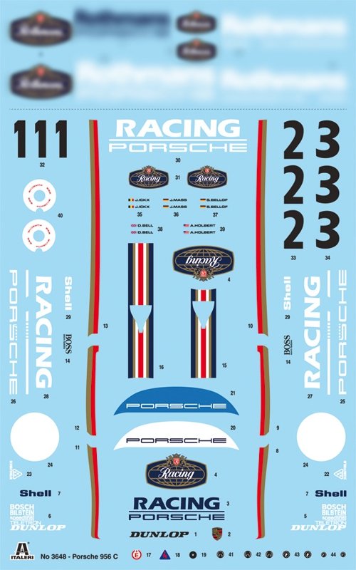Italeri 3648 PORSCHE 956 1/24 – zdjęcie 3