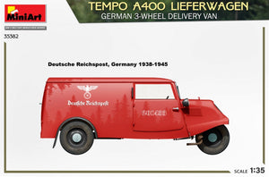 MiniArt 35382 TEMPO A400 LIEFERWAGEN. GERMAN 3-WHEEL DELIVERY VAN 1/35 – imagen 3