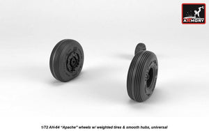Armory Models AW72335 AH-64 Apache wheels w/ weighted tires, smooth hubs 1/72 – Bild 4