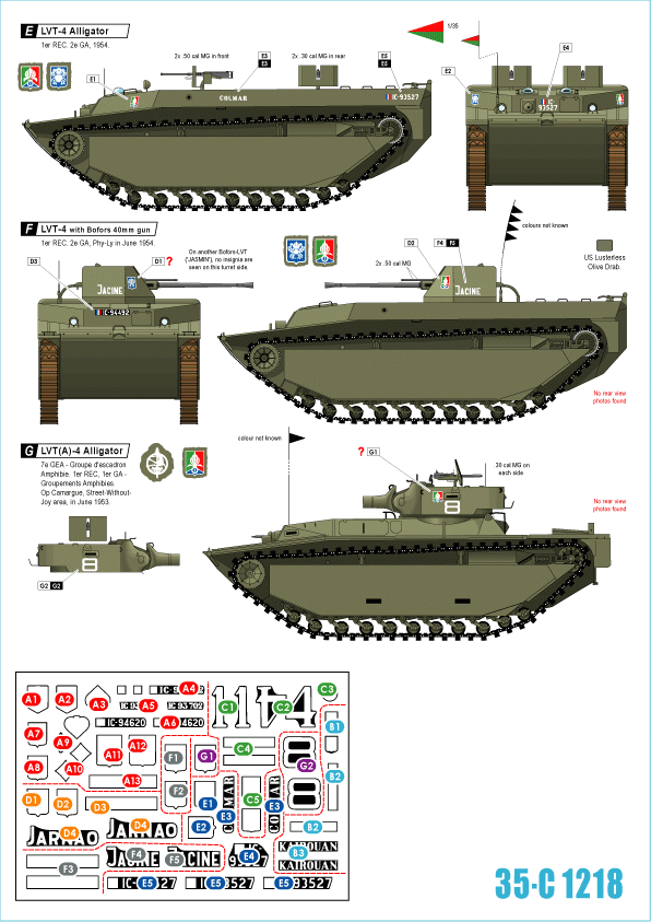 Star Decals 35-C1218 Indochine The Foreign Legion - Regiment Etranger Cavalerie 3 1/35 – imagen 2
