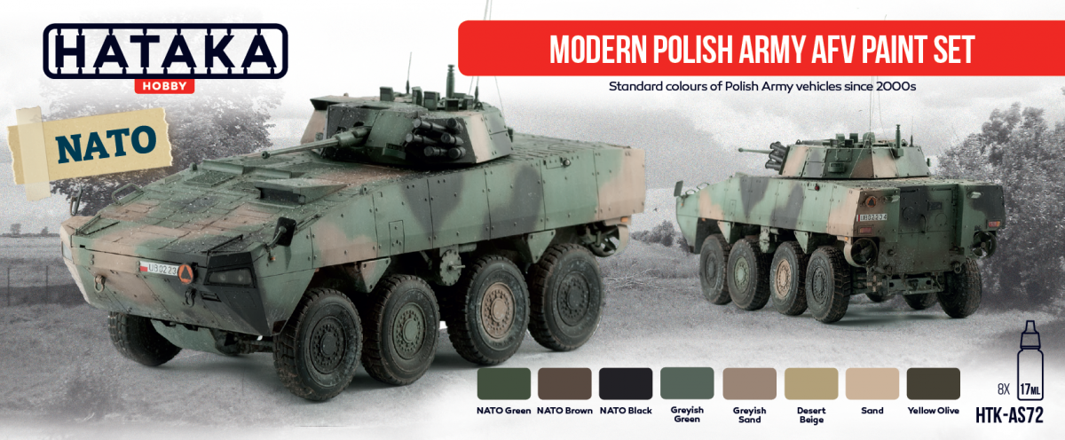 Hataka HTK-AS72 Modern Polish Army AFV paint set (8x17ml) – zdjęcie 2