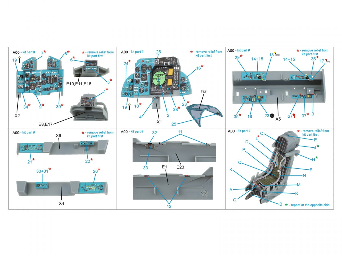 Intérieur imprimé en 3D et coloré sur papier décalcomanie Quinta Studio QD48504 MiG-31B (Hobby Boss) 1/48 – image 2