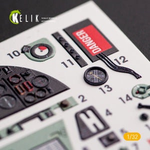 KELIK K32012 HAWKER HURRICANE MK.IIB - INTERIOR 3D DECAL FOR REVELL KIT 1/32 – imagen 2