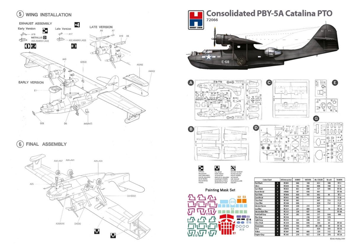 Hobby 2000 72066 Consolidated PBY-5A Catalina PTO ( Academy + CARTOGRAF + MASKI) 1/72 – imagen 2