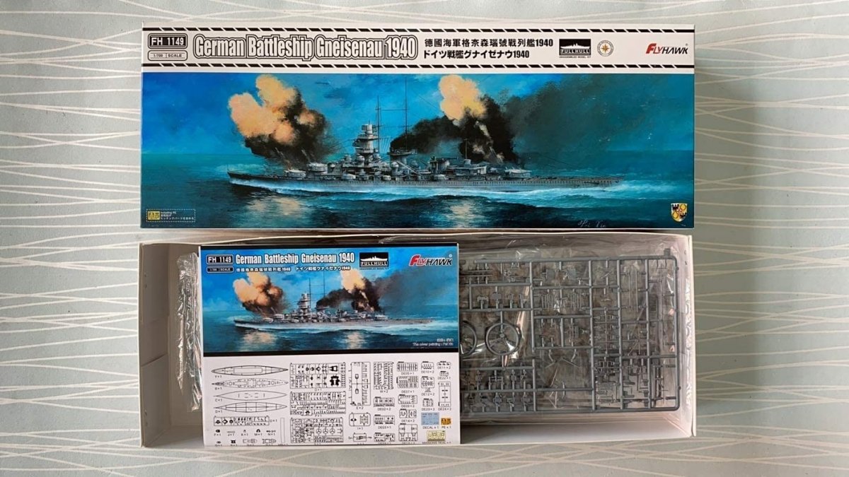 Maquette Flyhawk FH1149 du cuirassé allemand Gneisenau 1940, échelle 1/700 – image 2