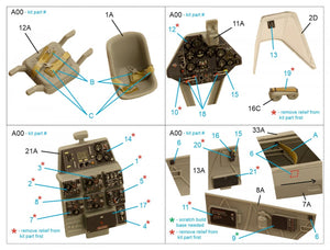 Intérieur imprimé en 3D et coloré sur papier décalcomanie Quinta Studio QD48289 Ar 196A-3 (Italeri) 1/48 – image 2
