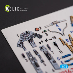 Kelik K72163 F.2A Lighting - interior 3D decals for Airfix kit 1/72