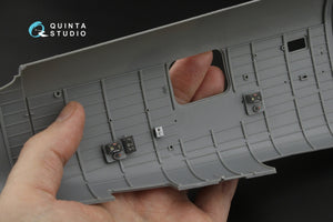 Quinta Studio QD32260 B-24D/B-24J Liberator, Nose, central and rear compartments 3D-Printed &amp; coloured Interior on decal paper (Hobby Boss) 1/32