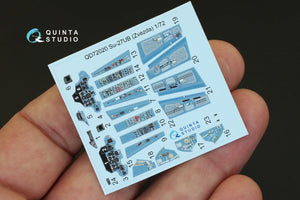 Quinta Studio QD72020 Su-27UB 3D-Printed &amp;amp; coloured Interior on decal paper (for Zvezda kit) 1/72 – imagen 2