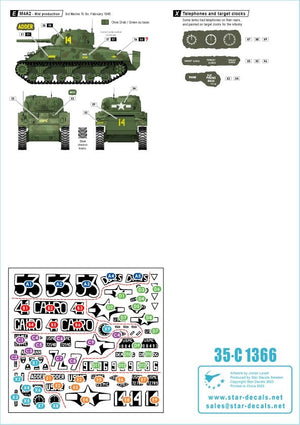 Star Decals 35-C1366 US PACIFIC WARS - IWO JIMA USMC Sherman tanks 1/35 – imagen 2