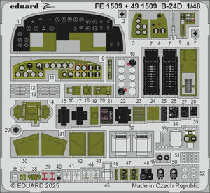 Eduard 491509 B-24D cockpit &amp;amp; engines HOBBY BOSS 1/48 – immagine 2