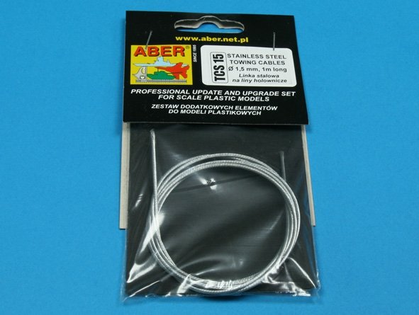 Aber TCS15 Stainless Steel Towing Cables 1,5mm, 1m long – immagine 4