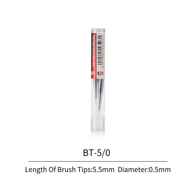 Embouts de pinceaux fins DSPIAE FBT-5/0 5/0 (lot de 3) / Embouts de pinceaux de précision