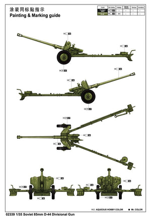 Trumpeter 02339 Soviet 85mm D-44 Divisional Gun 1/35 – immagine 3