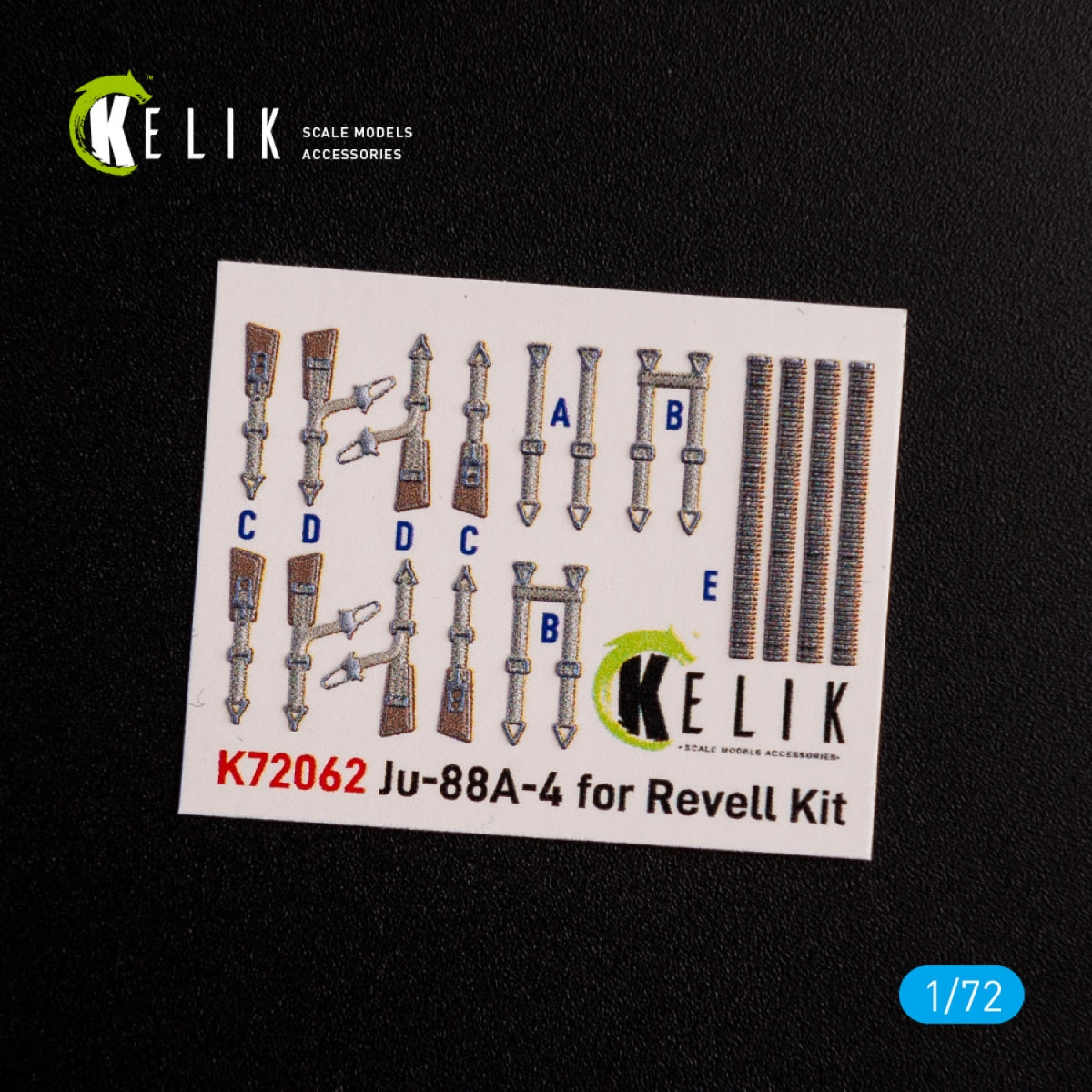 KELIK K72062 Junkers JU 88 A-4 interior 3D decals for Revell kit 1/72 – imagen 2