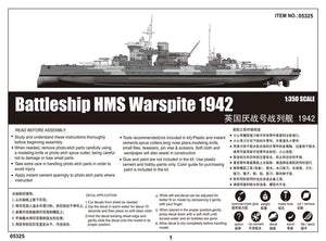 Trumpeter 05325 Battleship HMS Warspite 1942 1/350 – immagine 3