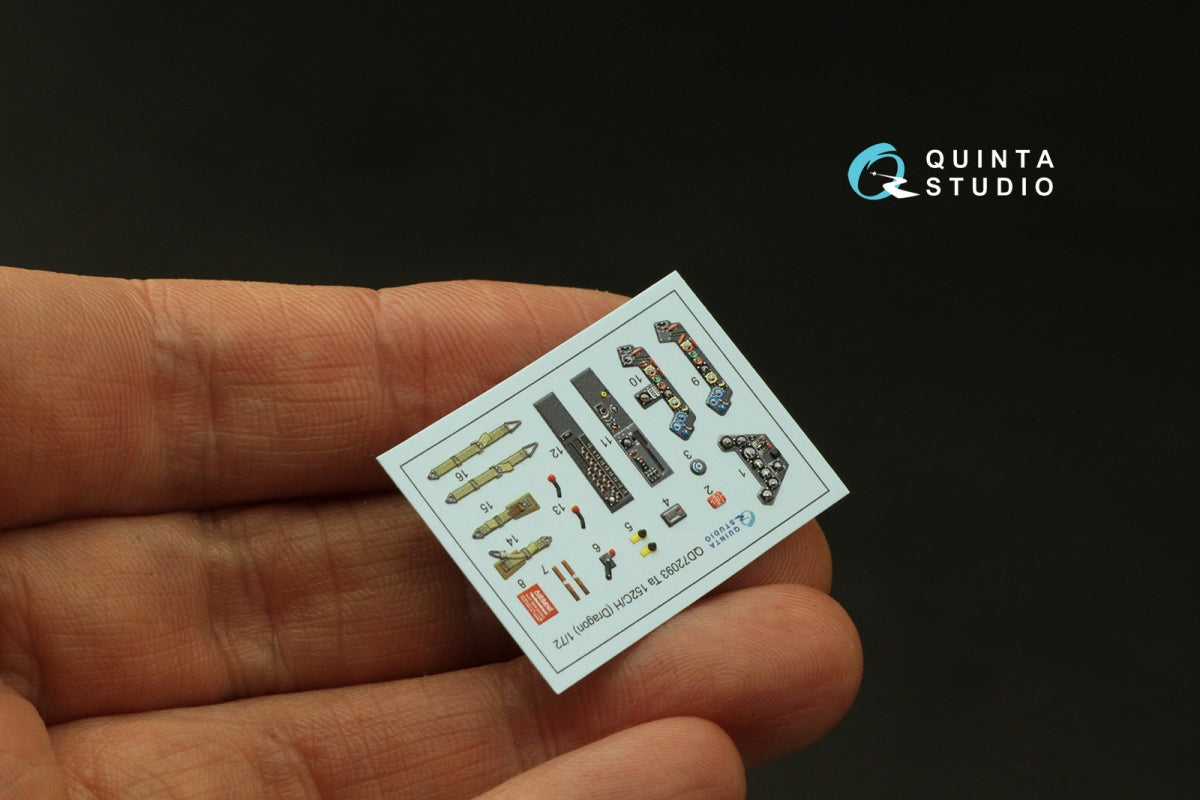 Quinta Studio QD72093 Ta 152C/H 3D-Printed &amp;amp; coloured Interior on decal paper (Dragon) 1/72 – imagen 3