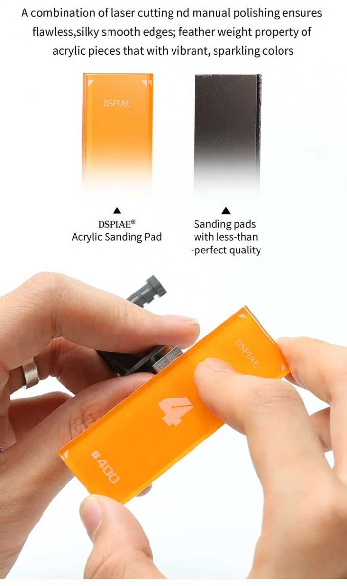DSPIAE PT-SP04 Acrylic Sanding #400 Pad Set 3 pcs / Zestaw akrylowych płytek szlifierskich #400 3 szt – Bild 5