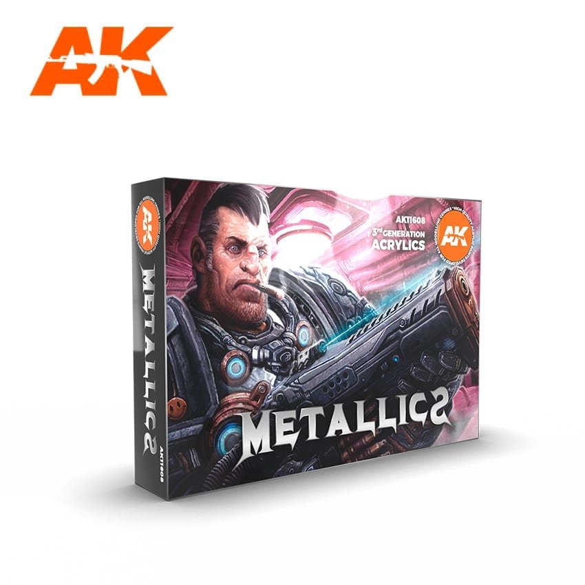 AK Interactive AK11608 METALLICS SET 6x17 ml – imagen 2