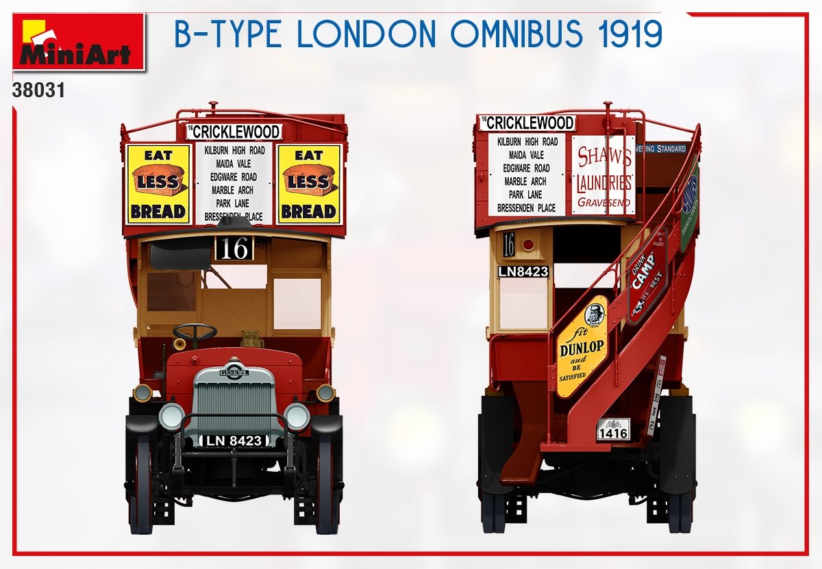 MiniArt 38031 B-TYPE LONDON OMNIBUS 1919 1/35 – imagen 13