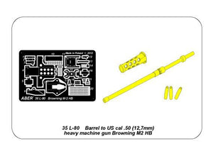 Aber 35L-080 Barrel for U.S heavy machine gun cal .50 Browning M2 HB 1/35 – immagine 8