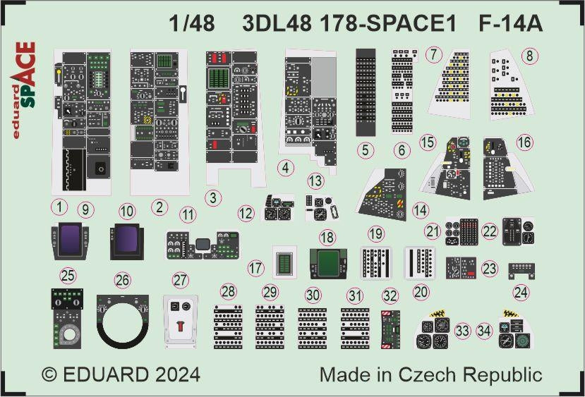 Eduard 3DL48178 F-14A SPACE GREAT WALL HOBBY 1/48 – immagine 4