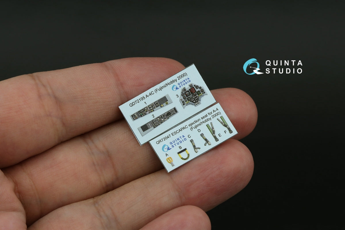 Quinta Studio QD72195 A-4C 3D-Printed &amp;amp; coloured Interior on decal paper (Fujimi/Hobby 2000) 1/72 – imagen 2