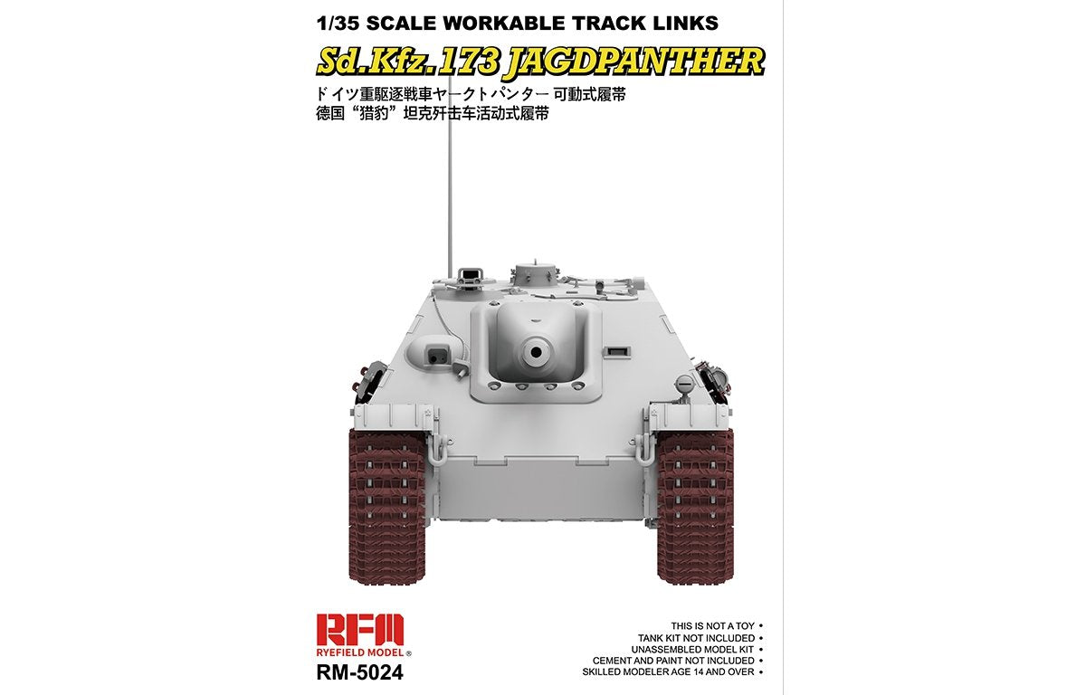 Rye Field Model 5024 JAGDPANTHER WORKABLE TRACK LINKS 1/35