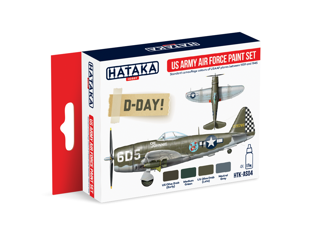 Hataka HTK-AS04 US Army Air Force paint set 4x17ml – zdjęcie 3
